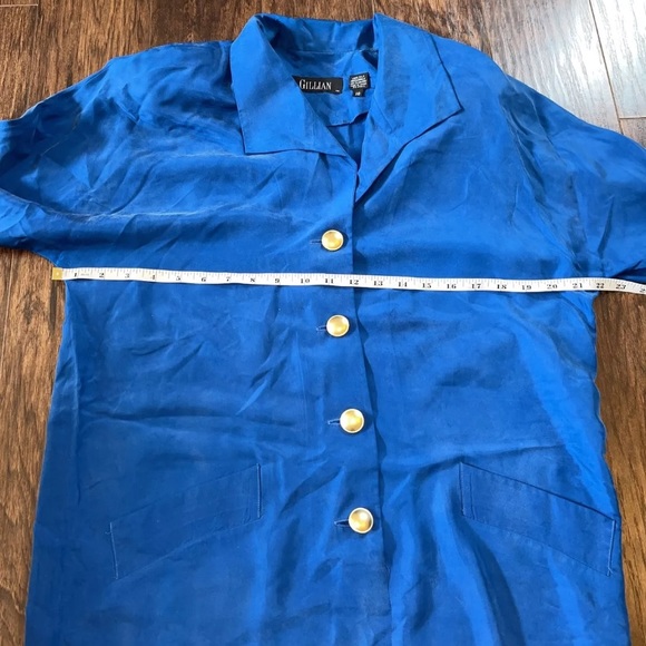 Vintage Gillian Silk Blue Dress - Picture 5 of 7